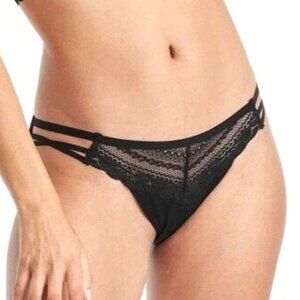 NEW Women's Strappy Lace and Micro Bikini Underwear - Auden™ Black XS